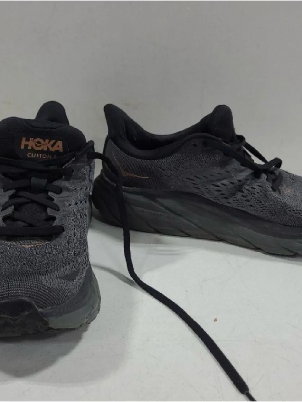 HOKA Clifton 8 Running Shoes | Women’s Size 8B | Anthracite/Copper